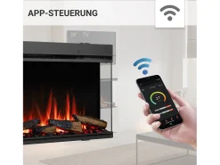 Lareira elétrica BALDERIA Athena smart 72 - Lareira embutida - Preta