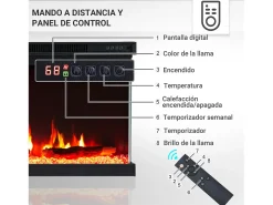 Lareira elétrica BALDERIA pure Orson 60 - Lareira de parede/embutida - Preto