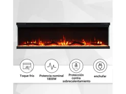 Lareira elétrica BALDERIA pure Orson 60 - Lareira de parede/embutida - Preto