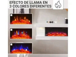 Lareira elétrica BALDERIA Lumina - Lareira de parede - Branca