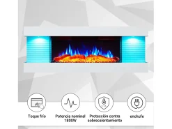 Lareira elétrica BALDERIA Lumina - Lareira de parede - Branca