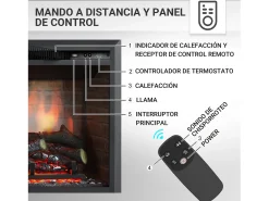 Lareira elétrica BALDERIA Calida 23 - Lareira embutida - Preto