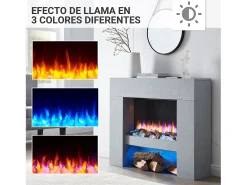 Lareira elétrica BALDERIA Naran - Lareira de chão - cinzento betão