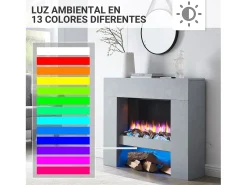 Lareira elétrica BALDERIA Naran - Lareira de chão - cinzento betão