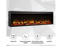 Lareira elétrica BALDERIA Atalanta 72 - Lareira embutida - Preto