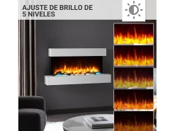 Lareira elétrica BALDERIA Ignis - Lareira de parede - Branca