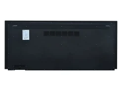 Lareira elétrica com 12 cores de chama - Montagem na parede ou embutida - Preta 106,5×46,5×12