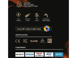 Lareira elétrica com vapor de água 3D APP queimador de inserção embutido 100 PRO-LINE