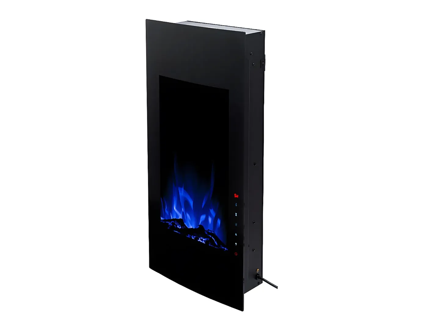 Lareira elétrica curva VULCANO - C41 x L13 x A81 cm - Preta