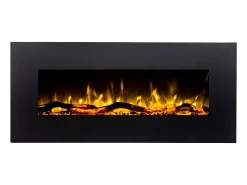 Lareira elétrica LALITA - C110 x L14 x A49 cm - Preta