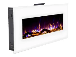 Lareira elétrica LALITA - C110 x L14 x A49 cm - Branco