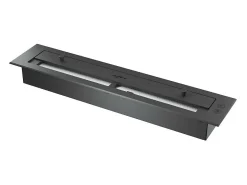 Lareira embutida a bioetanol design U800 com vidro aberto em 3 lados, queimador de 0,7 litros