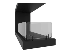 Lareira embutida a bioetanol design U800 com vidro aberto em 3 lados, queimador de 0,7 litros