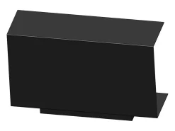 Lareira embutida a bioetanol design C800 V1 com vidro aberto em 3 lados, queimador de 0,7 litros