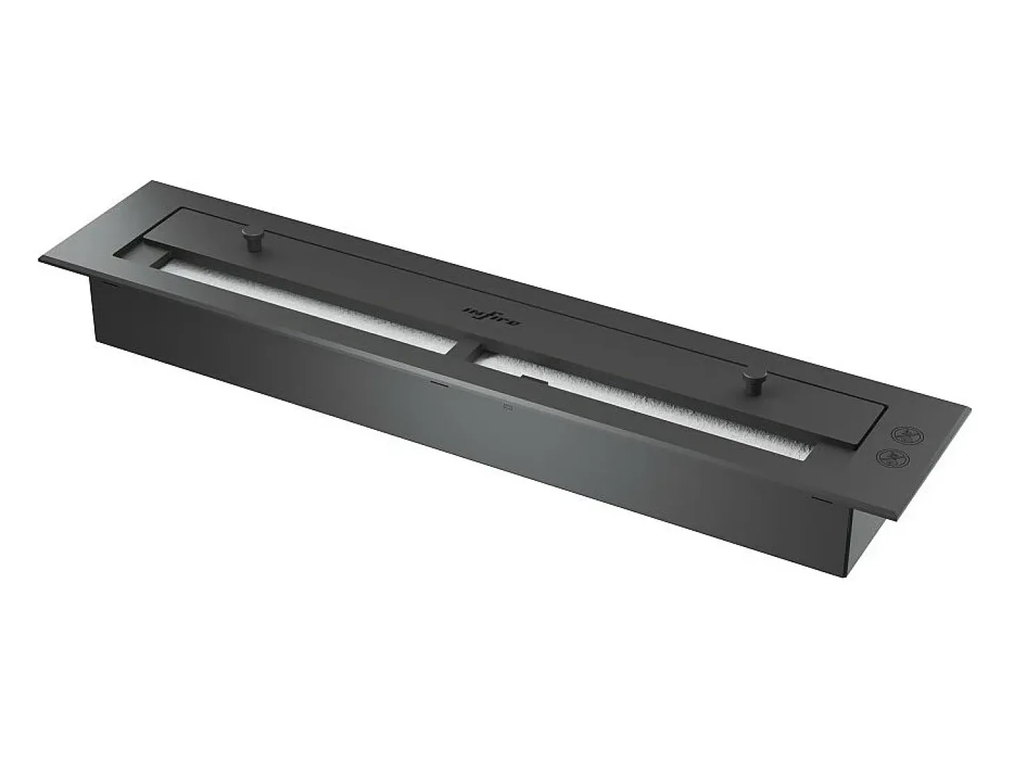 Lareira embutida a bioetanol design C800 V1 com vidro aberto em 3 lados, queimador de 0,7 litros