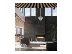 Lareira embutida a bioetanol Inside Black 1500 - Preto fosco, com vidro, queimador de 5L, design moderno