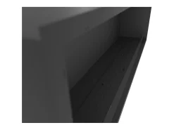 Lareira embutida a bioetanol Inside Black 1500 - Preto fosco, com vidro, queimador de 5L, design moderno
