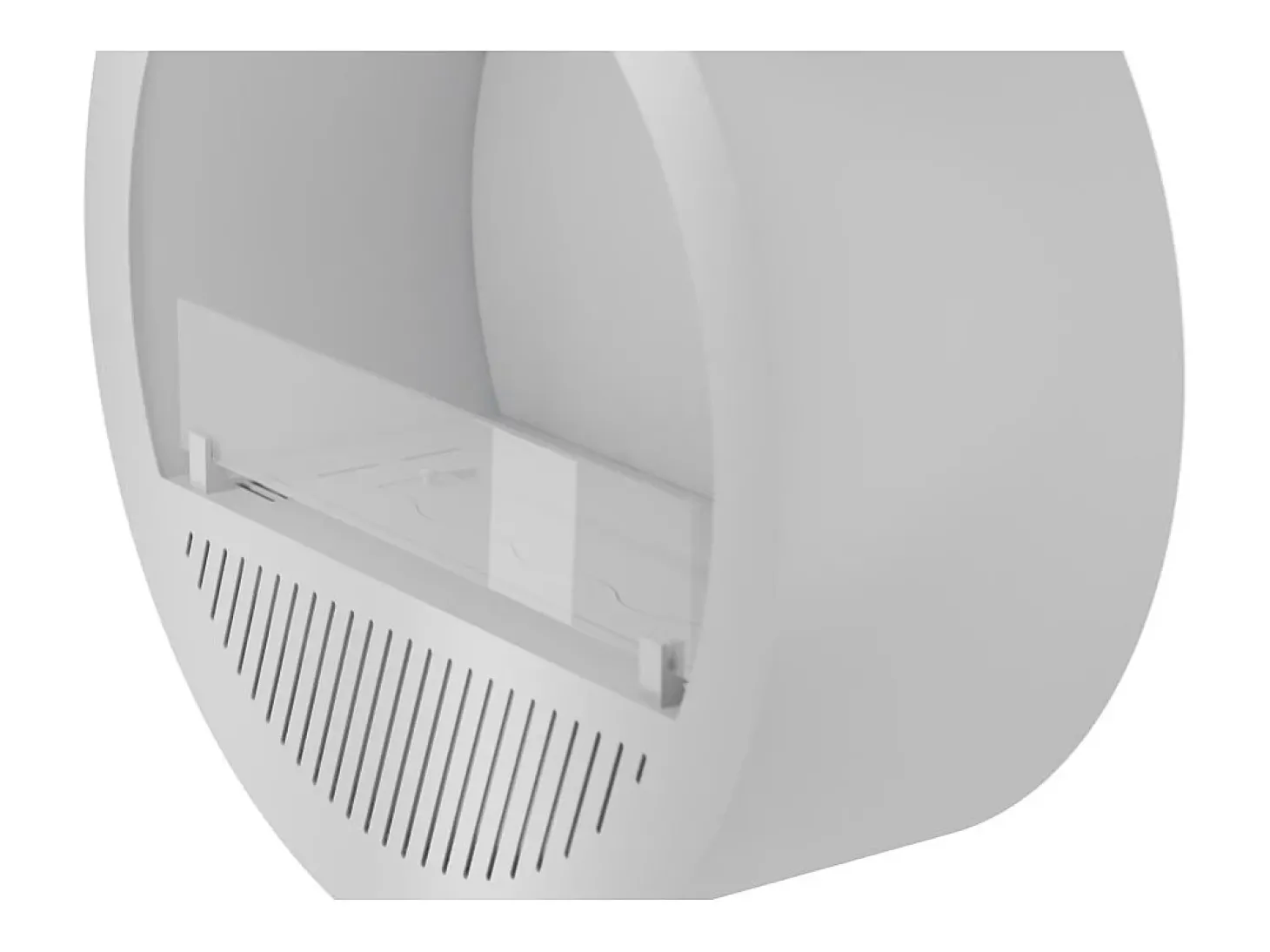 Lareira embutida a bioetanol Incyrcle Inside - Biolareira de parede com design redondo d.70cm branca
