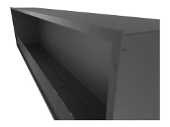 Lareira embutida a bioetanol Inside Black 2000 - Preto fosco, com vidro, queimador de 6 L, design moderno