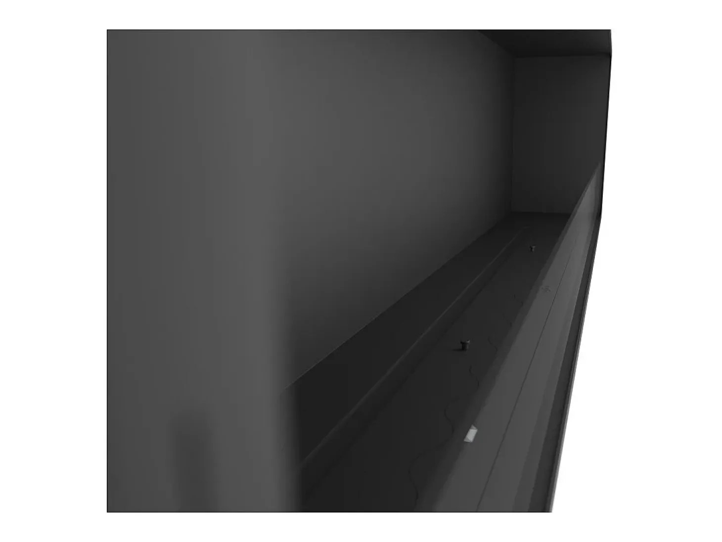 Lareira embutida a bioetanol Inside Black 2000 - Preto fosco, com vidro, queimador de 6 L, design moderno
