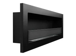 Lareira embutida a bioetanol de parede 120x40 LIVORNO 120 Preto