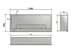 Lareira embutida a bioetanol INSIDE 1200 Infire com vidro