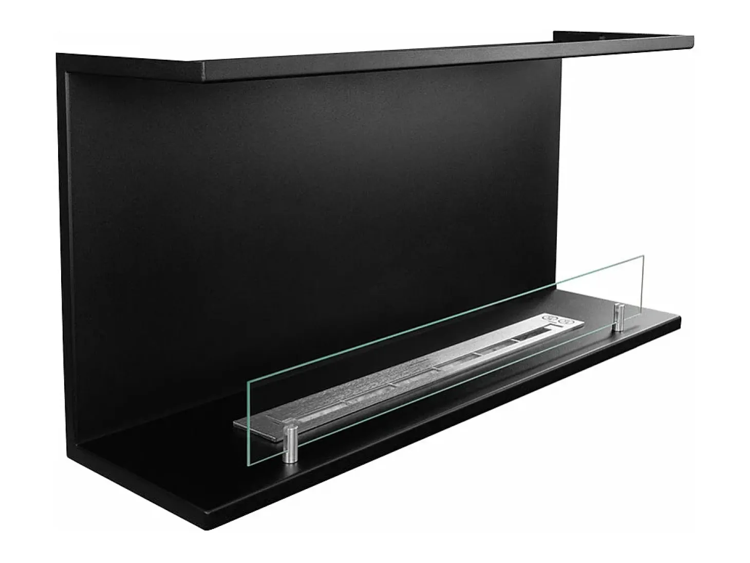 Lareira embutida a bioetanol Biolareira tripla com 3 lados abertos 90x45 TREVI 90