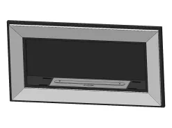 Lareira embutida a bioetanol Frame 900 SimpleFire em branco com vidro