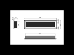 Lareira embutida a bioetanol Frame 1800 SimpleFire com vidro branco