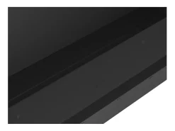 Lareira embutida a bioetanol Inside Black 800 - Preto fosco, com vidro, queimador de 1L, design moderno