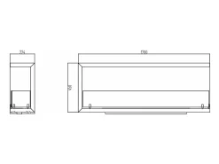Lareira embutida a bioetanol biofireplace de canto 120x45 SUTRI 120 DX