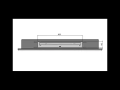 Lareira embutida a bioetanol Frame 1500 SimpleFire com vidro preto