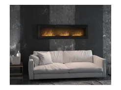 Lareira embutida a bioetanol Frame 1800 SimpleFire com vidro preto
