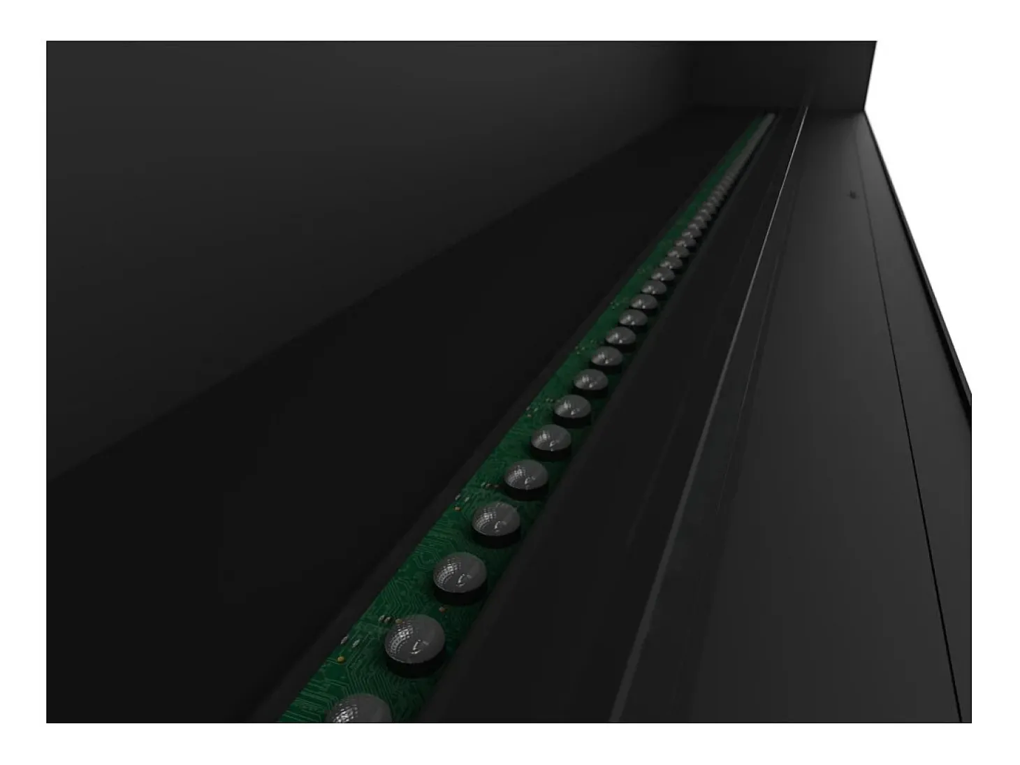 Lareira embutida a vapor Invapo Inside 2200 - Chama multicolorida, efeito 3D e controle por aplicativo, tanque de 2,4 l - Recarga automática de 220 cm