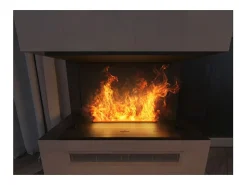 Lareira embutida a vapor Inside C800 com chama multicolorida, efeito 3D e controle por aplicativo, tanque de 1,2 l - 80 cm