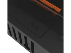 Lareira embutida a vapor Corner R800 com chama multicolorida, efeito 3D e controle por aplicativo, tanque de 1,2 l - recarga automática de 80 cm