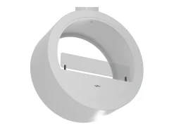Lareira suspensa a bioetanol Incyrcle Slim de 2 lados no teto - Biolareira de design redondo com fachada dupla aberta d.70cm branca