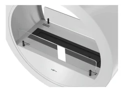 Lareira suspensa a bioetanol Incyrcle Slim de 2 lados no teto - Biolareira de design redondo com fachada dupla aberta d.70cm branca