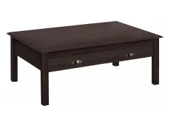 Laura | Mesa de Centro com 2 Gavetas em Pinho Castanho