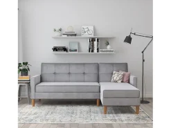 Lilly | Sofá-cama com arrumação Cinzento claro