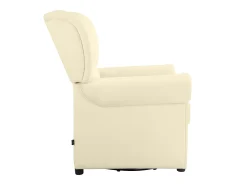 Lillyse | Cadeira de balanço com função giratória em veludo branco creme