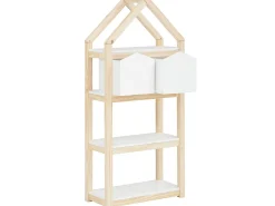 Linha Square | Estante 2 Cestos Branco Nature
