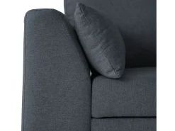 LOGAN Sofá cama de canto de 3 lugares com manchas cinzentas