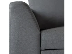 LOGAN Sofá-cama de canto de 3 lugares cinzento
