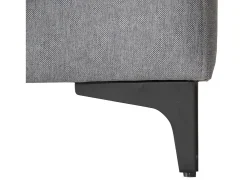 LOGAN Sofá-cama de canto de 3 lugares cinzento