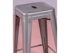 Lote de 4 bancos de metal com 66 cm de altura - Bistro - Metal