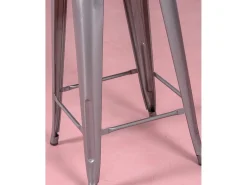 Lote de 4 bancos de metal com 66 cm de altura - Bistro - Metal