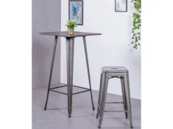 Lote de 4 bancos de metal com 66 cm de altura - Bistro - Metal