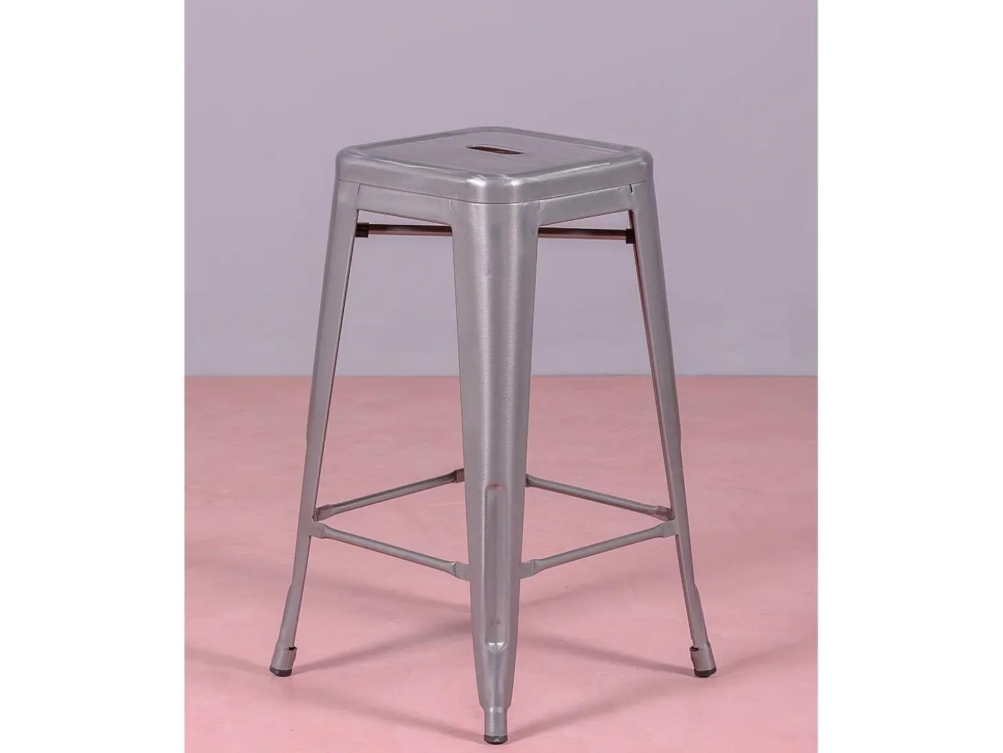 Lote de 4 bancos de metal com 66 cm de altura - Bistro - Metal