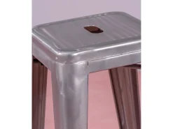 Lote de 4 bancos de metal com 76 cm de altura - Bistro - Metal